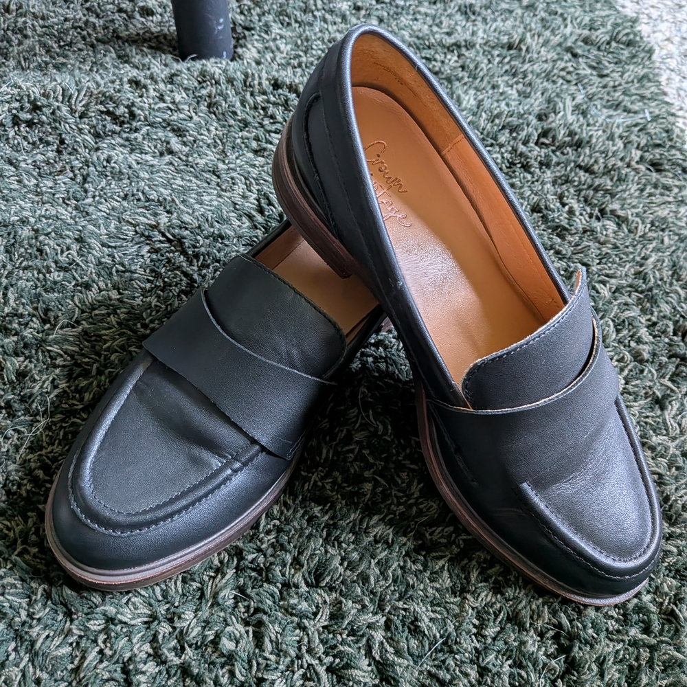 Black Leather Loafers